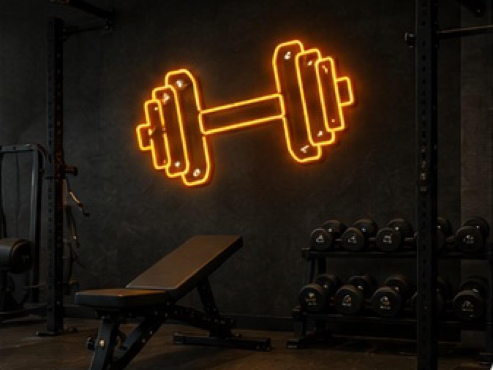 Dumbbell Icon Neon product sample in Neon Moments