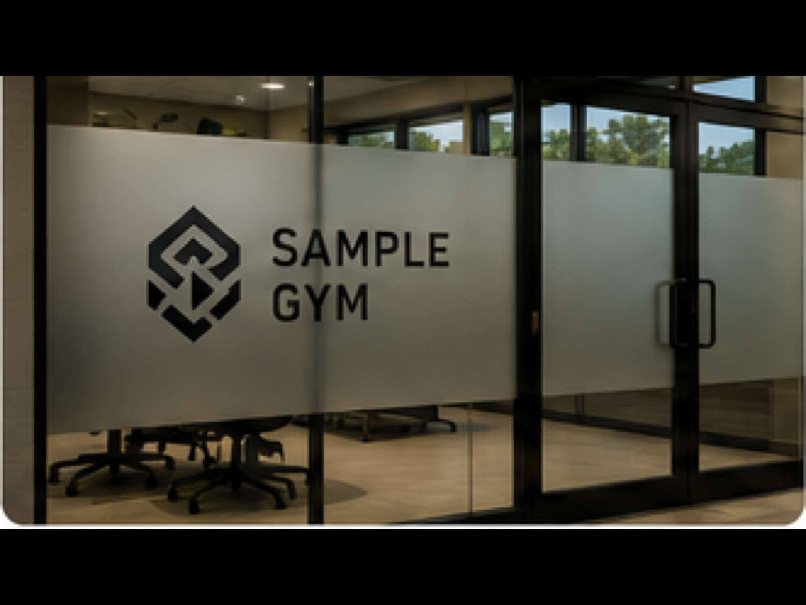 Frosted Privacy Graphics product sample in Window Graphic Products