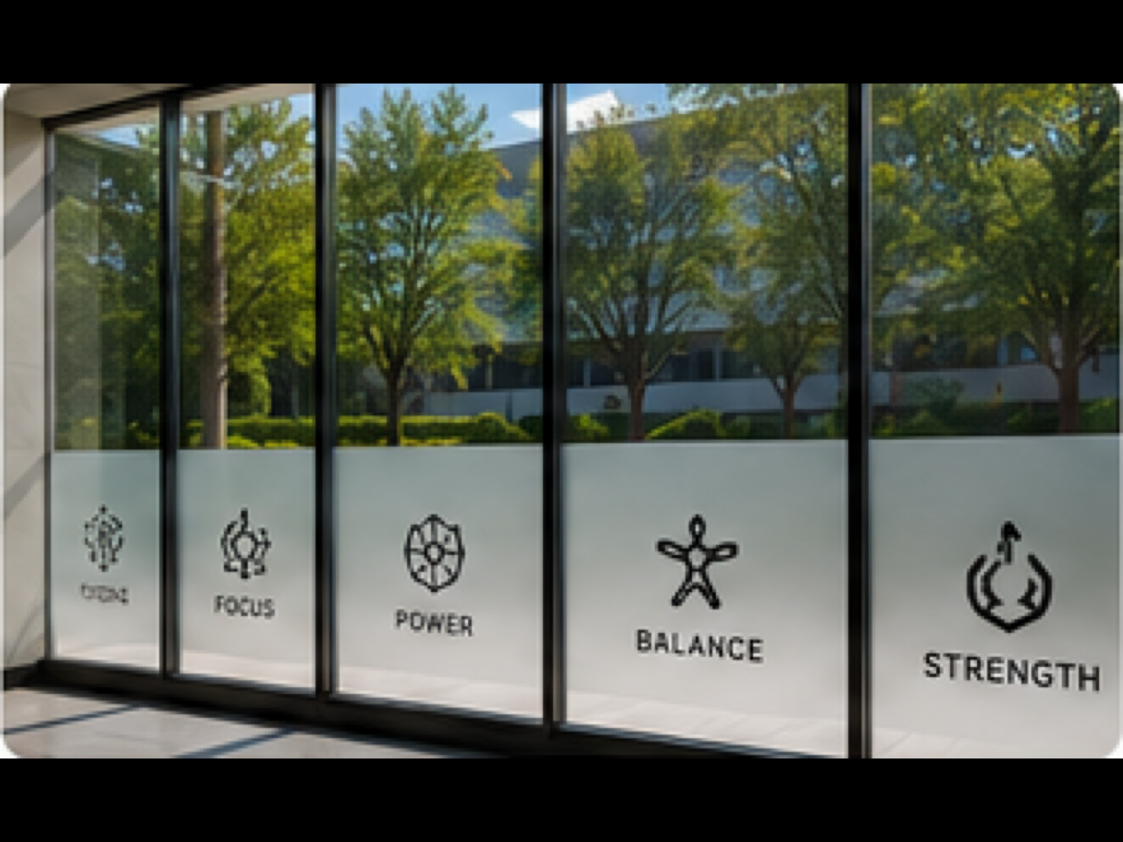 Half Frosted Window Film product sample in Window Graphic Products