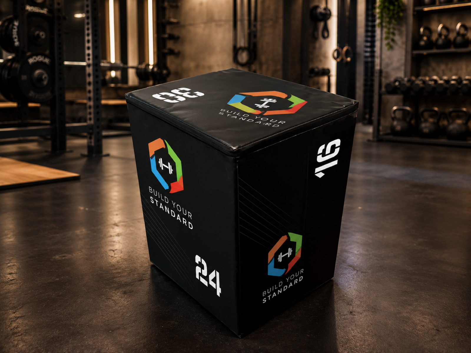 Stackable Branded Plyo Box product sample in Plyo Boxes