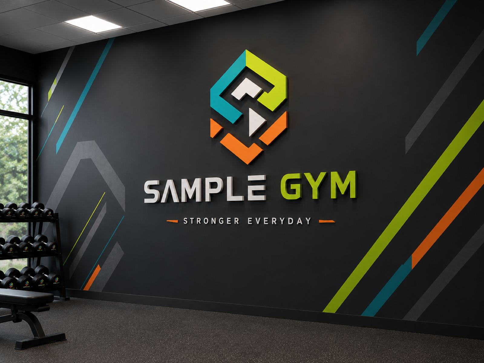 Branded Vinyl Wall Graphics product sample in Logo Wall Products