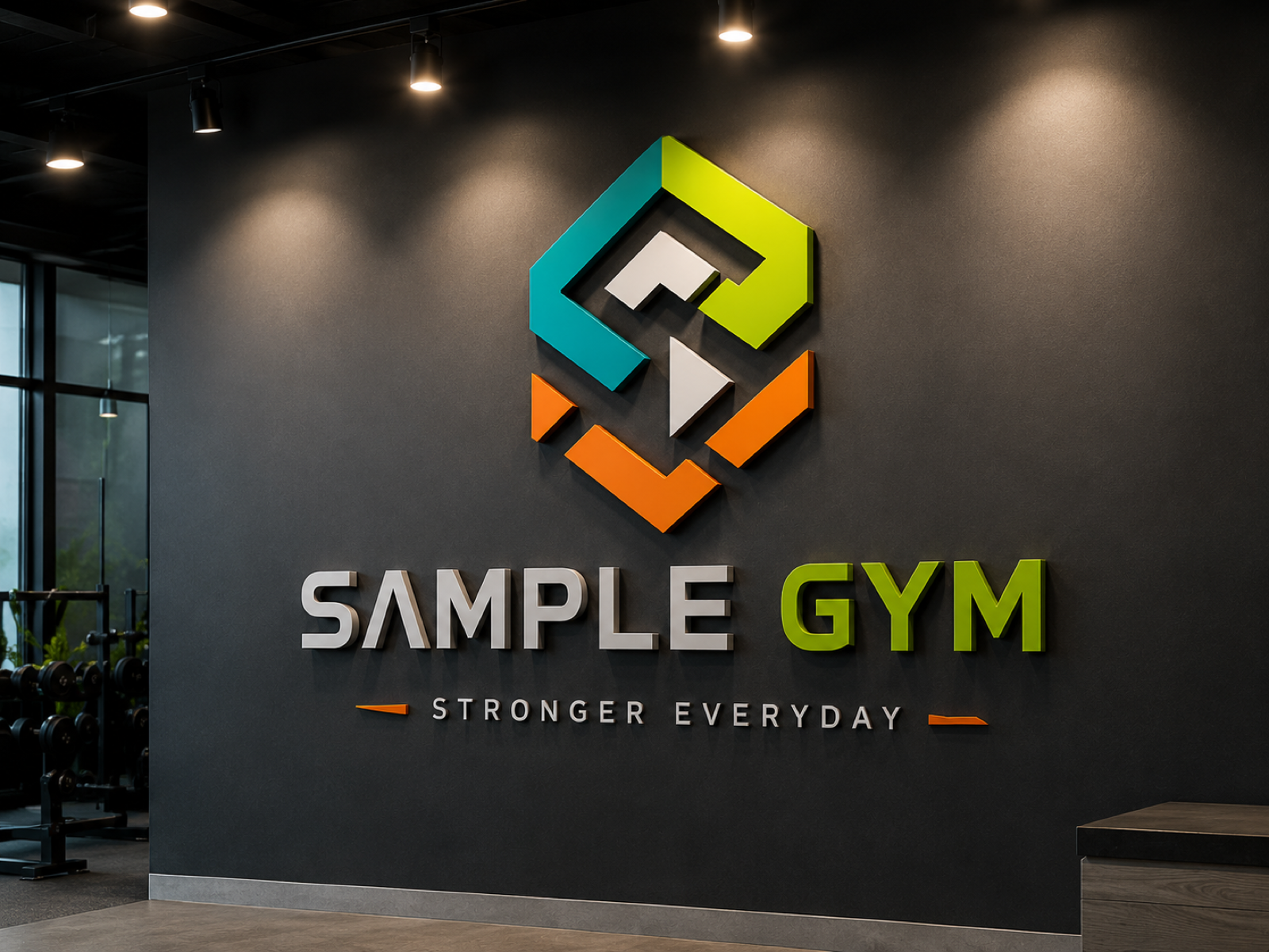 3D Acrylic Logo Wall product sample in Logo Wall Products