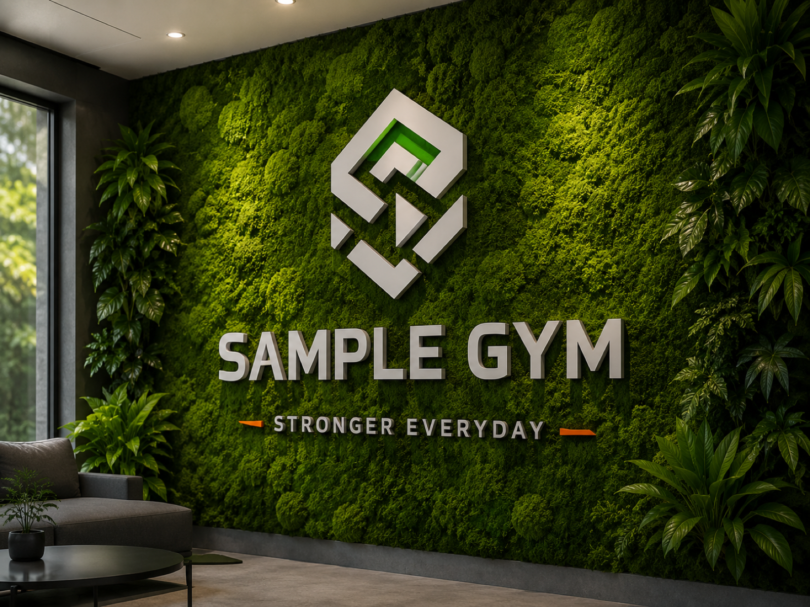 Moss Wall Logo Sign product sample in Logo Wall Products