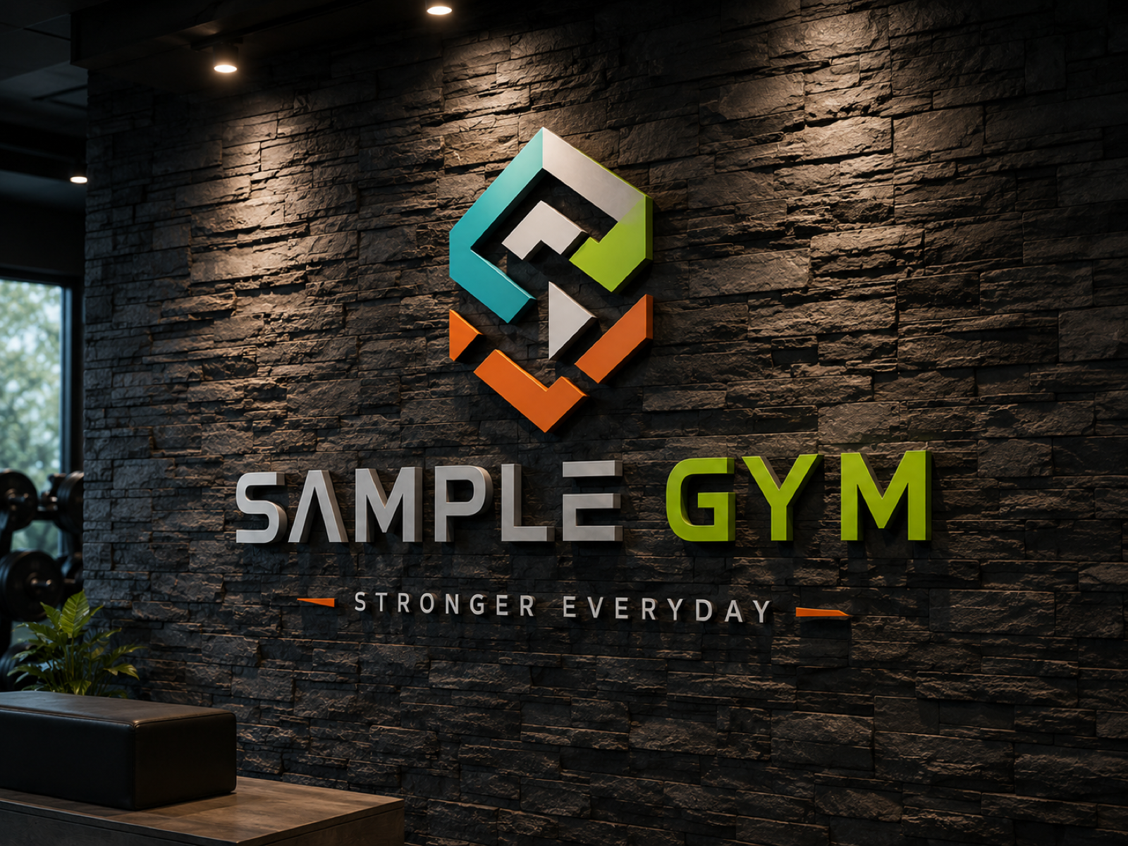 Stone Wall Logo Sign product sample in Logo Wall Products