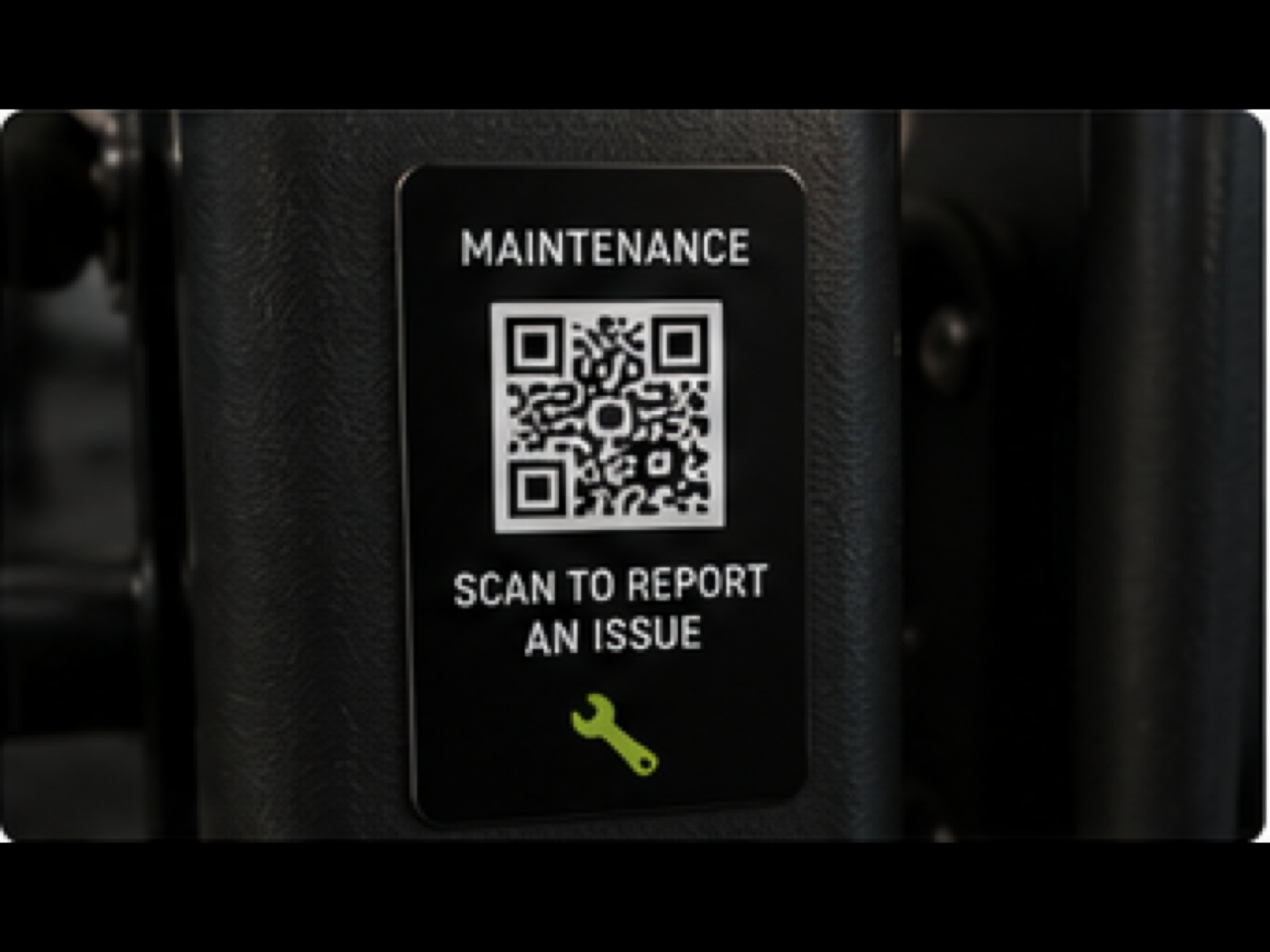 Maintenance QR Labels product sample in Branded Equipment QR Products