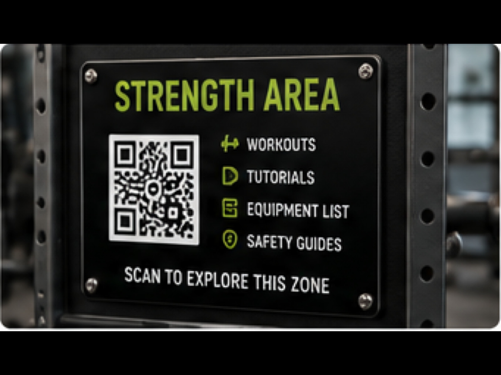 Equipment Zone QR Signs product sample in Branded Equipment QR Products