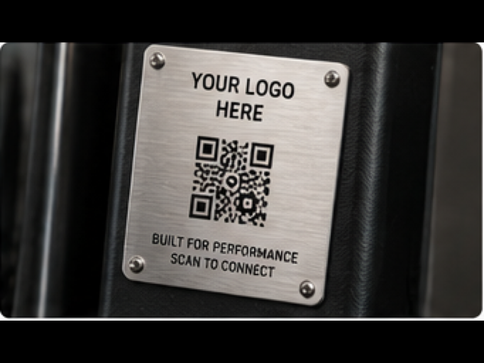 Custom Branded QR Plates product sample in Branded Equipment QR Products