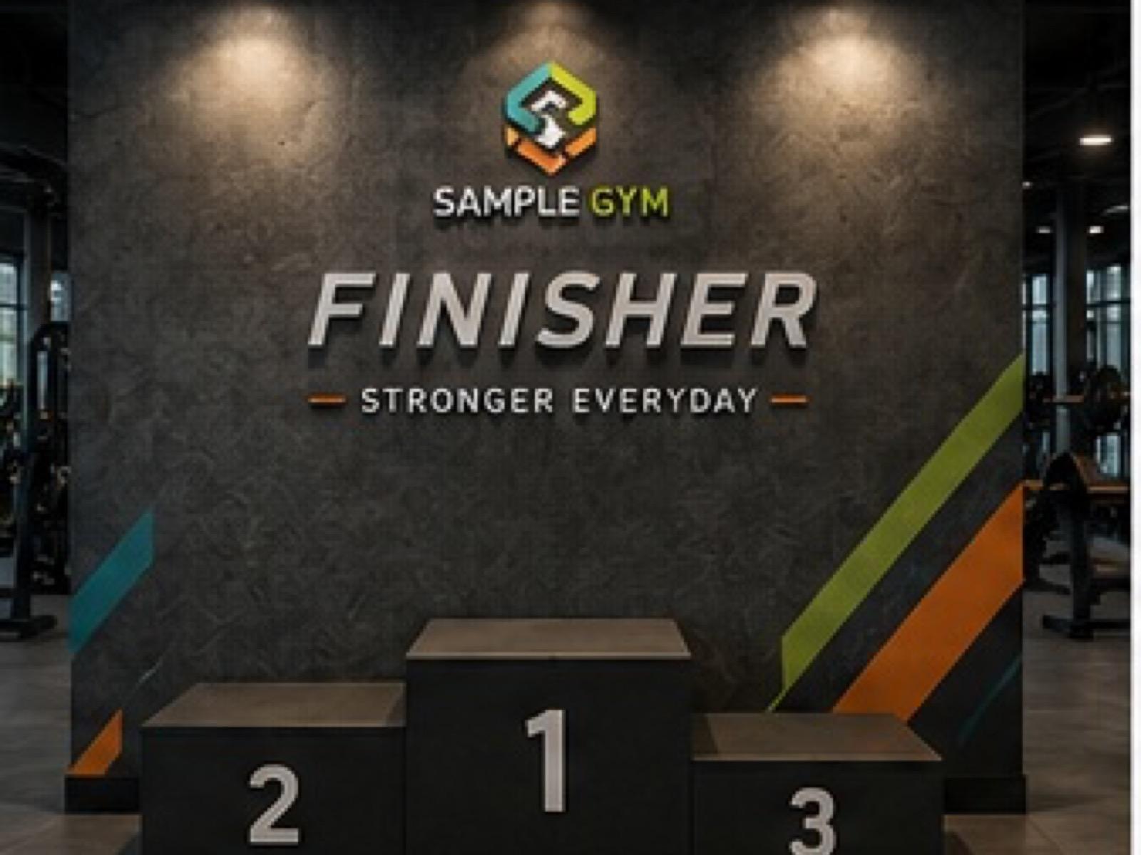 Podium Finish Wall product sample in Member Photo Spots