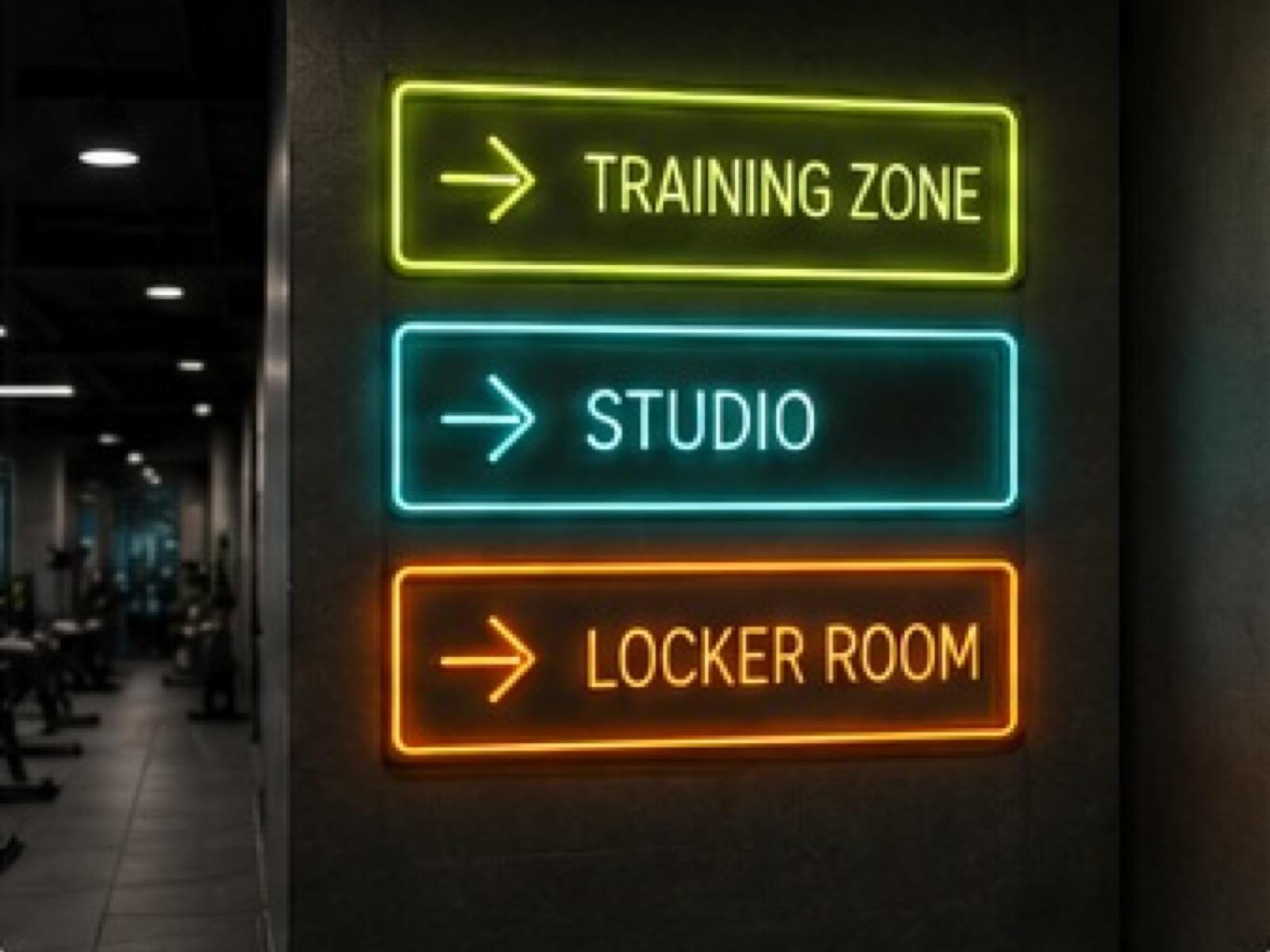 Directional Neon Sign product sample in Neon Moments