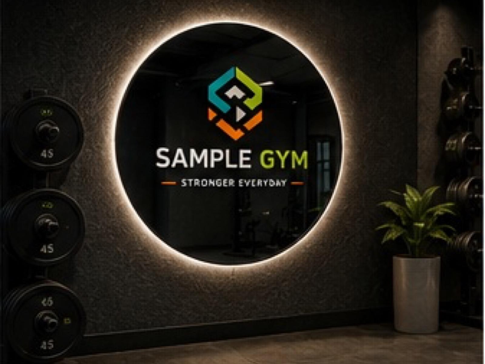 Halo-Lit Logo Mirror product sample in Selfie Walls
